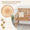 Costway Patio Acacia Wood 2-Person Slatted Bench Outdoor Loveseat Chair Garden Natural